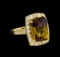 7.83 ctw Ametrine and Diamond Ring - 14KT Yellow Gold