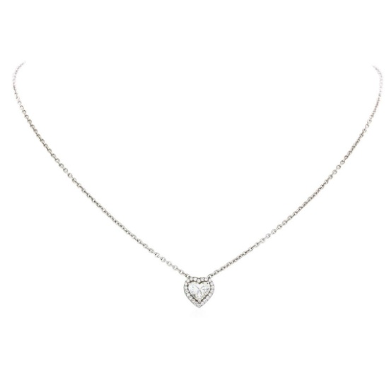 1.44 ctw Diamond Pendant & Chain - Platinum