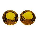 12.04 ctw.Natural Round Cut Citrine Quartz Parcel of Two