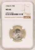 1946-S Washington Quarter Coin NGC MS66