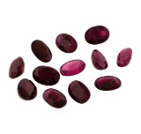 7.20 ctw. Natural Oval Cut Ruby Parcel of Twelve