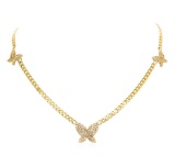 1.72 ctw Diamond Necklace - 14KT Yellow Gold