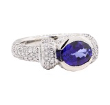 2.73 ctw Sapphire And Diamond Ring - Platinum