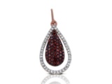 14k Rose Gold  0.36CTW Diamond and Brown Diamonds Pendant