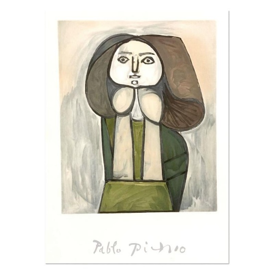 Portrait De Femme A La Robe Verte by Picasso (1881-1973)