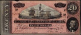 1864 $20 Confederate States of America Note