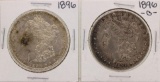 Lot of 1896 & 1896-O $1 Morgan Silver Dollar Coins