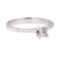 0.35 ctw Princess Cut Diamond Solitaire Ring - 14KT White Gold