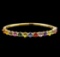 14KT Yellow Gold 10.15 ctw Multicolor Sapphire and Diamond Bracelet