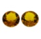 10.88 ctw.Natural Round Cut Citrine Quartz Parcel of Two