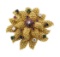 3.34 ctw Emerald, Sapphire, Ruby and Diamond Pendant-Pin - 22KT Yellow Gold