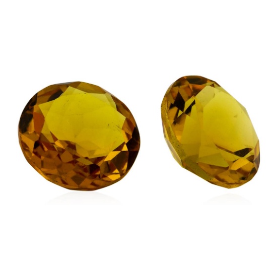 8.62 ctw.Natural Round Cut Citrine Quartz Parcel of Two