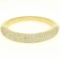 18k Yellow Gold 15.90 ctw Pave Set F VS Round Diamond Dome Bangle Bracelet