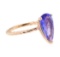 2.67 ctw Tanzanite Ring - 14KT Rose Gold