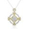 18k Two Tone Gold 0.54CTW Diamond Pendant, (SI1-SI1/H-I)