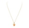 2.40 ctw Mexican Opal and Diamond Pendant with Chain - 14KT Yellow Gold