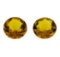 9.61 ctw.Natural Round Cut Citrine Quartz Parcel of Two