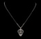 0.64 ctw Diamond Necklace - 14KT White Gold