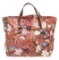 Gucci Pink Canvas Leather Small Floral Tote Bag