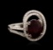 18KT White Gold 3.89 ctw Ruby and Diamond Ring