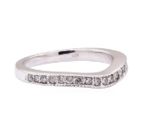 0.60 ctw Diamond Chevron Band - 14KT White Gold