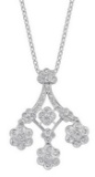 18k White Gold 1.40CTW Diamond Pendant, (SI1 /H-I)