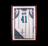 Glen Rice Framed Autographed Jersey