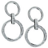14k White Gold 1.29CTW Diamond Earrings, (H-I)