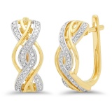 14k Gold 0.21CTW Diamond Earrings, (I1)