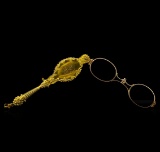 Lorgnette 14KT Yellow Gold Antique Opera Glasses
