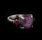 15.25 ctw Ruby Ring - 14KT White Gold