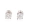 1.00 ctw Diamond Stud Earrings - 14KT White Gold