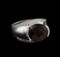 Crayola 5.10 ctw Garnet and White Sapphire Ring - .925 Silver