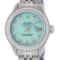 Rolex Ladies Stainless Steel Ice Blue Diamond 26MM Datejust Wristwatch