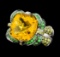 8.75 ctw Citrine, Tsavorite and Lemon Quartz Ring - 18KT White Gold