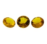 11.92 ctw.Natural Round Cut Citrine Quartz Parcel of Three