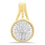 14k Gold 0.07CTW Diamond Pendant, (I1-I2/G-H)