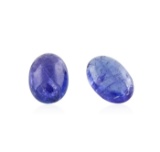 10.97 ctw. Oval Cabochon Cut Tanzanite Parcel