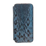 MCM Blue Snakeskin Leather Flap iPhone 5 Case