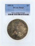 1891-S $1 Morgan Silver Dollar Coin PCGS MS65