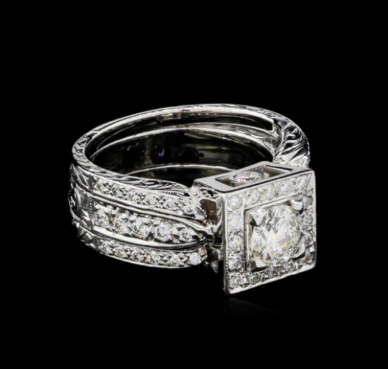 1.80 ctw Diamond Ring - 18KT White Gold