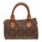 Louis Vuitton Monogram Canvas Leather Mini Speedy Bag