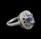 14KT White Gold 2.56 ctw Tanzanite and Diamond Ring