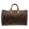 Louis Vuitton Monogram Canvas Leather Speedy 40 cm Bag