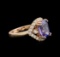 3.46 ctw Tanzanite and Diamond Ring - 14KT Rose Gold