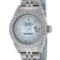 Rolex Ladies Stainless Steel 26MM MOP Diamond Lugs Datejust Wristwatch