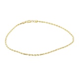 Rope Chain Anklet - 14KT Yellow Gold