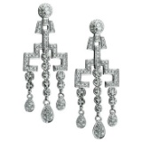 14k White Gold 0.98CTW Diamond Earrings, (I2 /H-I)