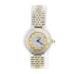 Must de Cartier Sterling Silver and Gold Quartz Wristwatch