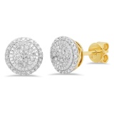 14k Gold 0.3CTW Diamond Earrings, (I1-I2/G-H)